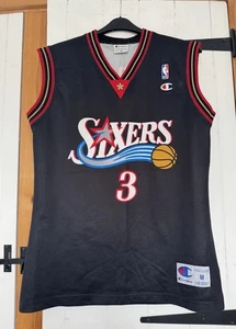 Seltenes altes Champion Allen Iverson Philadelphia 76ers NBA Basketball Trikot Medium - Bild 1 von 12