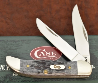 CUCHILLO CAZADOR CASE XX EE. UU. BOLSILLO USADO HUESO MEDIANOCHE 2002 TH62165 SS (29580 Foto 1 de 4