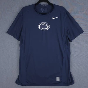 Nike Pro Combat Penn State Nittany Lions Shirt Mens Large Blue Hypercool Fitted - Picture 1 of 10