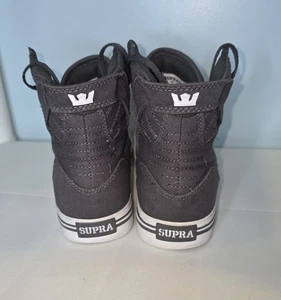 Supra Muska Skytop Youth 5 High Top Dark Gray/white Skate Shoes Sneakers Skating - Picture 1 of 8