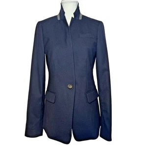 J. Crew Regent Blazer dunkelblau 4T Tall Wolle Flanell Einknopf Karriere - Bild 1 von 13
