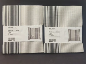 Nuevas 2 fundas de cojín Ikea Solmott 20"x20" 100% algodón buen estado - Imagen 1 de 5