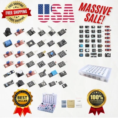 37-in-1 Sensor Assortment Kit for Arduino & Raspberry Pi - Robotics Starter Kit - Image 1 of 4