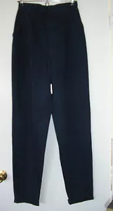 NWT tall chic blue pants 1990s vintage cotton navy pleats tapered size small xs - Picture 1 of 2