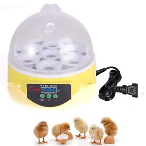 7 Egg Incubator Automatic Hatcher Poultry Bird Chicken Duck Temperature Control
