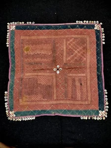 INDIAN BANJARA VINTAGE ANTIQUE ETHNIC TRIBAL INDIGO KUTCHI RABARI handmade 101 - Picture 1 of 10