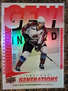2023-24 Trilogy PETER FORSBERG Generations RED! #TG-11A 278/799 Avalanche! - Picture 1 of 2