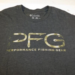Columbia PFG PERFORMANCE FISHING GEAR FISH TEE T-SHIRT Herren XL grau  - Bild 1 von 3