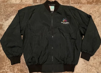 CHAQUETA CORTAVIENTOS VINTAGE FLAMINGO HILTON (GRANDE PARA HOMBRE) RISA BORDADA Foto 1 de 4