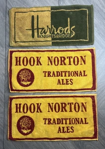 Hook Norton traditional ales and Harrods bar/beer towel Breweriana x3 - Foto 1 di 9