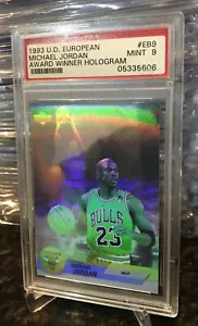 1993 Upper Deck European Italian Hologram Refractor Michael Jordan PSA 9 BULLS - Picture 1 of 4