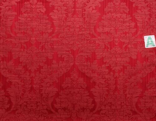 Kravet Dark Red Damask Weave Cotton/Poly Upholstery Fabric | 1.86 yds. x 58 in.
