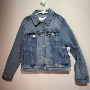Old Navy Denim Jacket Girls’ Size M (8) Medium Wash Fitted Classic Style NWT - Picture 1 of 8