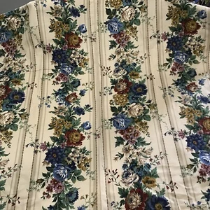 Hero Screen Printed In England Vat Colors Scotchgard Floral Fabric 55” Wide BTY - Picture 1 of 8