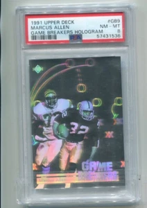 1991 Upper Deck - MARCUS ALLEN - Game Breakers Hologram GB9 - RAIDERS PSA 8 - Picture 1 of 1