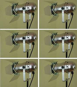 6 x PAR-30 Spot-Scheinwerfer Silber incl. Torblende Flügelbegrenzer, E27 Fassung - Picture 1 of 10