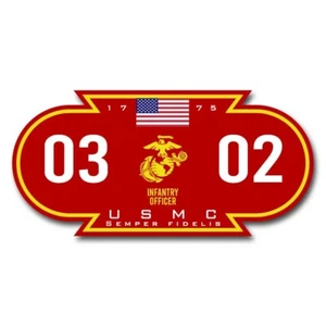 USMC 0302 MOS Decal - USMC Veteran Decal - Marine Corps - Devil Dog 3" Decal - Picture 1 of 1