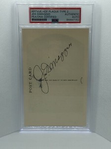 Joe Dimaggio Arthur Hall Of Fame Autograph
