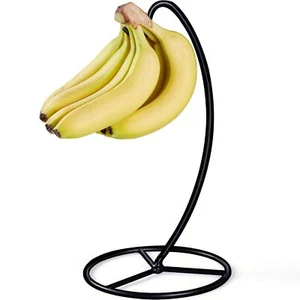 Banana Holder Stand, Banana Hanger Stand Black Metal Bananas Tree Hanger to Keep - Picture 1 of 9