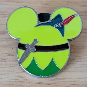 Disney Pin Traders Mickey Mouse Head Icon Peter Pan Pin - Picture 1 of 1