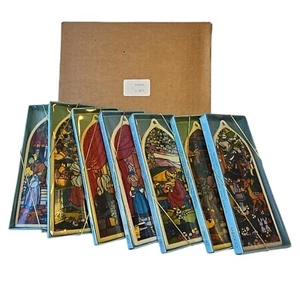 🚨 Precious Moments PM890 "BEATITUDE ORNAMENT SERIES" Fenster 7 Teile - Neu in OVP Vintage 1989 - Bild 1 von 16