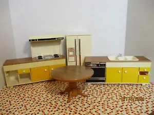 Vintage Tomy Smaller Homes Dollhouse Kitchen - AS IS - Lot of 4 - Picture 1 of 6