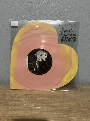 Taylor Swift Lover (Live From Paris) Heart Shaped Double Vinyl - IN HAND - Image 1 of 3