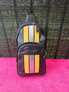 Coach F83270 Herren Leder Umhängetasche Schultertasche Handtasche - Gelb & Schwarz - Bild 1 von 9