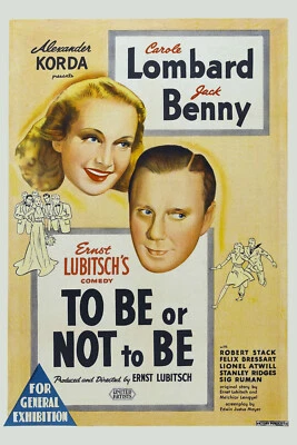 To Be or Not to Be (1942) War Carole Lombard Jack Benny DVD Public domain film - Image 1 of 2