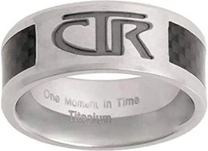 J113 Size 8-13 Ring Titanium Carbon Fiber Mormon One Moment In Time LDS CTR - Picture 1 of 11