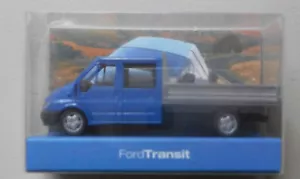 BLUE CAB 4 DOOR FORD TRANSIT UTILITY TRUCK RIETZE 1/87 HO Scale Plastic - Picture 1 of 1