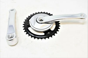 36 TEETH CHAINWHEEL CRANK SET SHORT ARM 152mm ALLOY 1/8" SINGLE SPEED CRANKSET - Picture 1 of 2