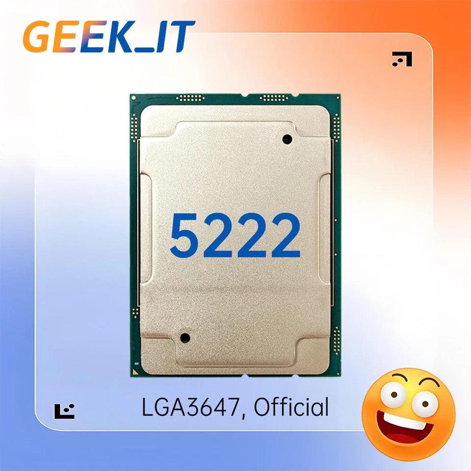 ✅Intel Xeon Gold 5222 SRF8V 3.8GHz 4C / 8T 16.5MB 105W LGA3647 CPU For C621 - Image 1 of 1