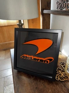 Iconic Mclaren Logo | Badge | 3D printed | 25cm X 25cm | Framed - Picture 1 of 5