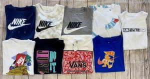 Lot of 9NIKE T-Shirts Boys Youth L Short Sleeve T shirts EUC Vans LARGE LG - Picture 1 of 21