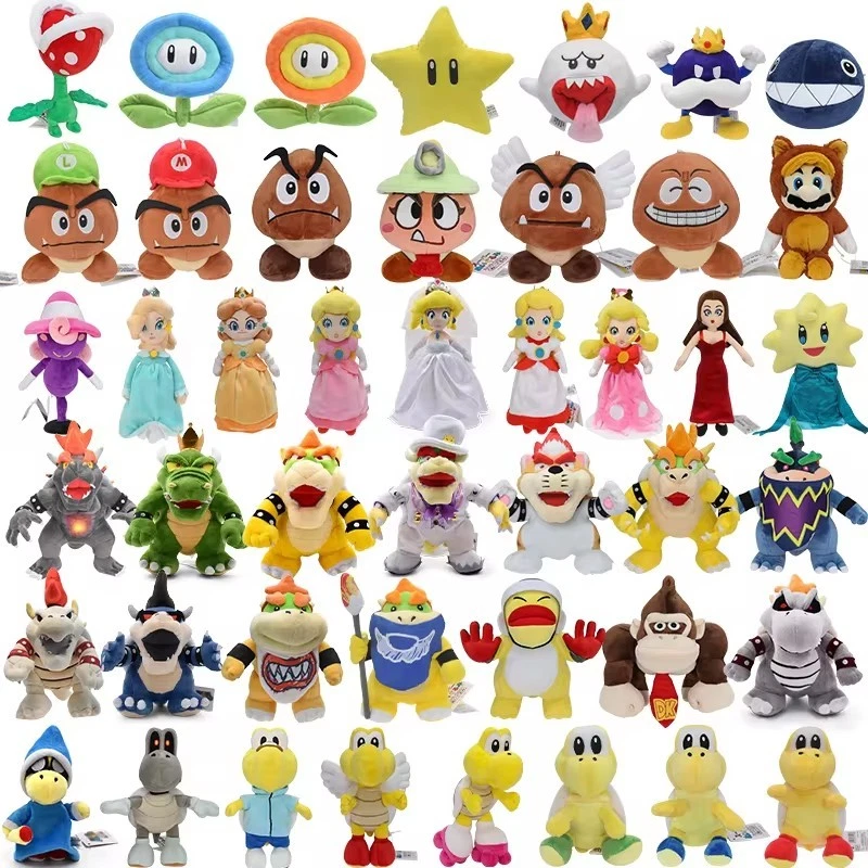 New Super Mario Bros Plush Luigi Poplin Hoppo Bowser Stuffed Doll Toys Xmas Gift - Image 1 of 1