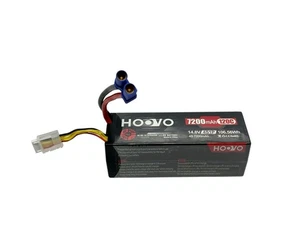 Hoovo 7200MAH 120C 14,8 V 4S custodia rigida Lipo con connettore EC5 parte Rc #16883 - Foto 1 di 9