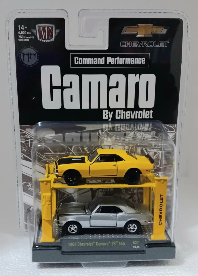 Chevrolet Camaro SS 350 1968 elevación automática M2 Machines paquete de 2 escala 1/64 Foto 1 de 1