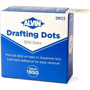 ALVIN Drafting Dots 500 Pre-Cut 7/8” Dots Dispenser Box Drafting Tracing Art NEW - Picture 1 of 9