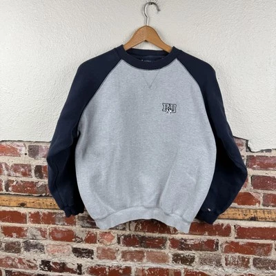 Big Dogs Sweatshirt Mens Small Gray Navy Crewneck Pullover Logo Embroidered Dog - Image 1 of 4