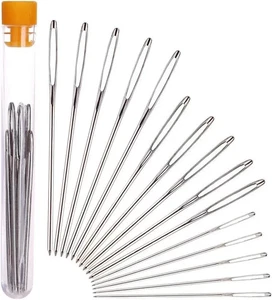 Hand Sewing Needles 9/15 Stainless Steel Assorted Sizes Big Eye Easy Thread H&S - Picture 1 of 10