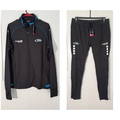 Capelli Sport CS Cool Uptown Training 1/4 Zip & Joggers Women’s XL Black NWT - Image 1 of 4