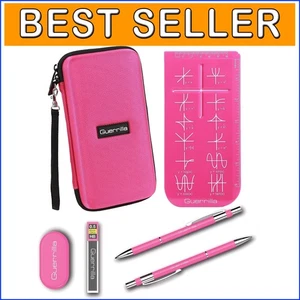 Weather-Resistant Pink Hard Case for TI & HP Graphing Calculators + Accessories - Picture 1 of 6