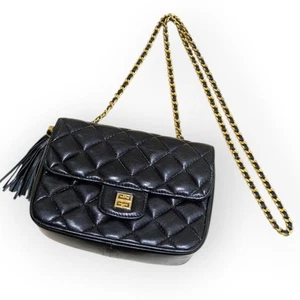 GIVENCHY Matelasse Quilted Chain Shoulder Bag 4G Tassel Black from Japan - Picture 1 of 11
