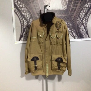 Coogi Brown Snap/ Zip Closure Multi Pockets Coogi Patches Coat 3XL - Picture 1 of 16