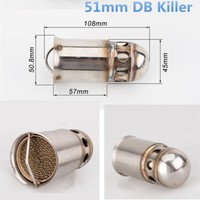 51mm DB Killer Einstellbare Abnehmbare Schalldämpfer Schalldämpfer für Motorrad