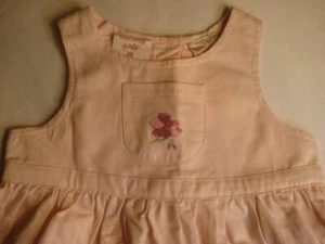 NWT Cute Vintage Laura Ashley Girls Pastel Pink Embroidered Dress Jumper Size 2T - Picture 1 of 8