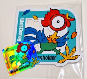New! Hei Hei from Moana Passholder Magnet w/ free sticker. HOMEMADE! READ FIRST! - Picture 1 of 4