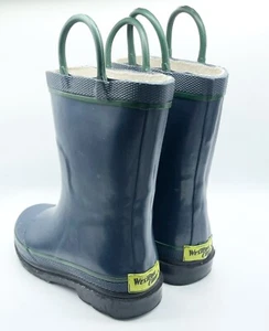 Western Chief Kids Firechief 2 Navy Rubber Rain Boots Size 10 - Picture 1 of 9