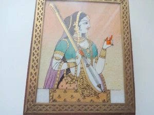 Hermosa Colección India Dama Niña Madera Baratija Joyería Caja Decorar Detalle de latón - Imagen 1 de 5